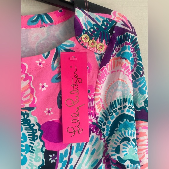 Lilly Pulitzer Small Rayon Stretch Tunic Dress Coastal Resort Preppy - Picture 4 of 16